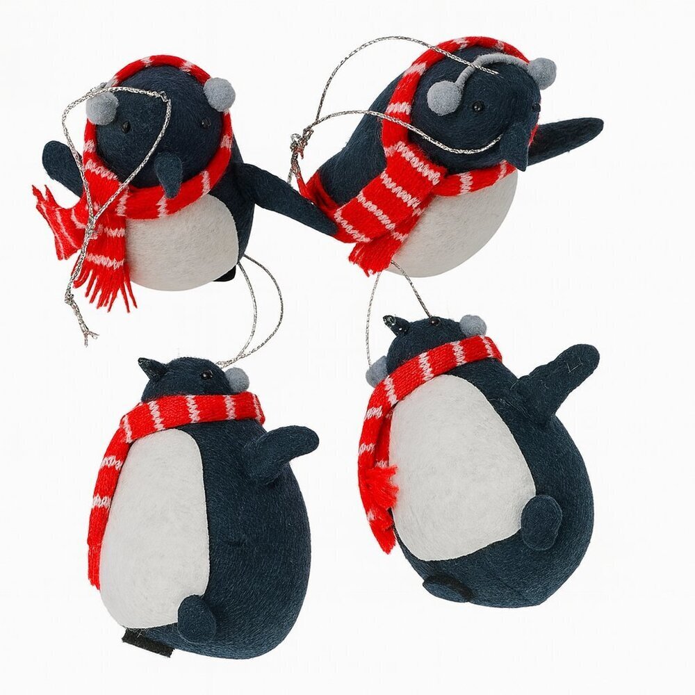 Wondershop Penguin Christmas Ornaments Set of 4 – 4" Plush Holiday Decorations